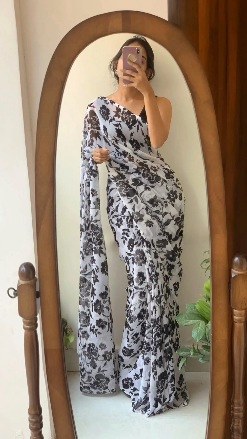 Black and White Floral