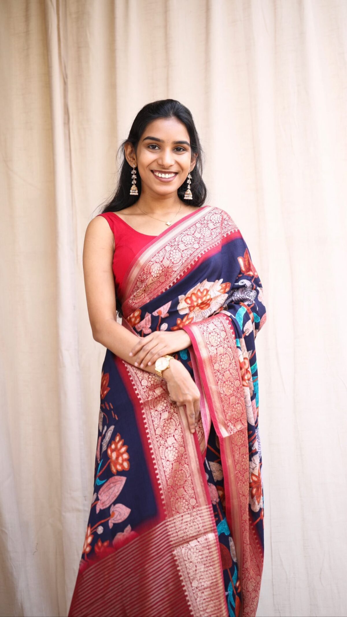 Heavy Kalamkari Saree - Image 4