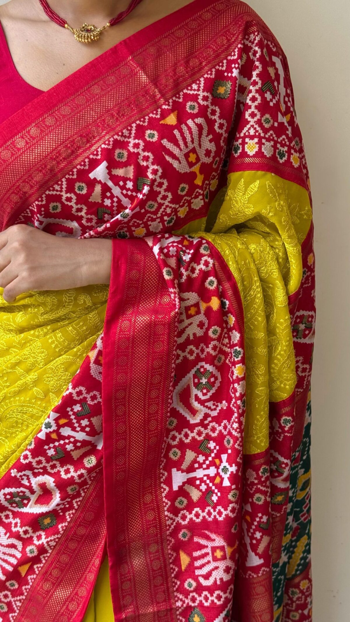 Chikankari Patola Saree - Image 3