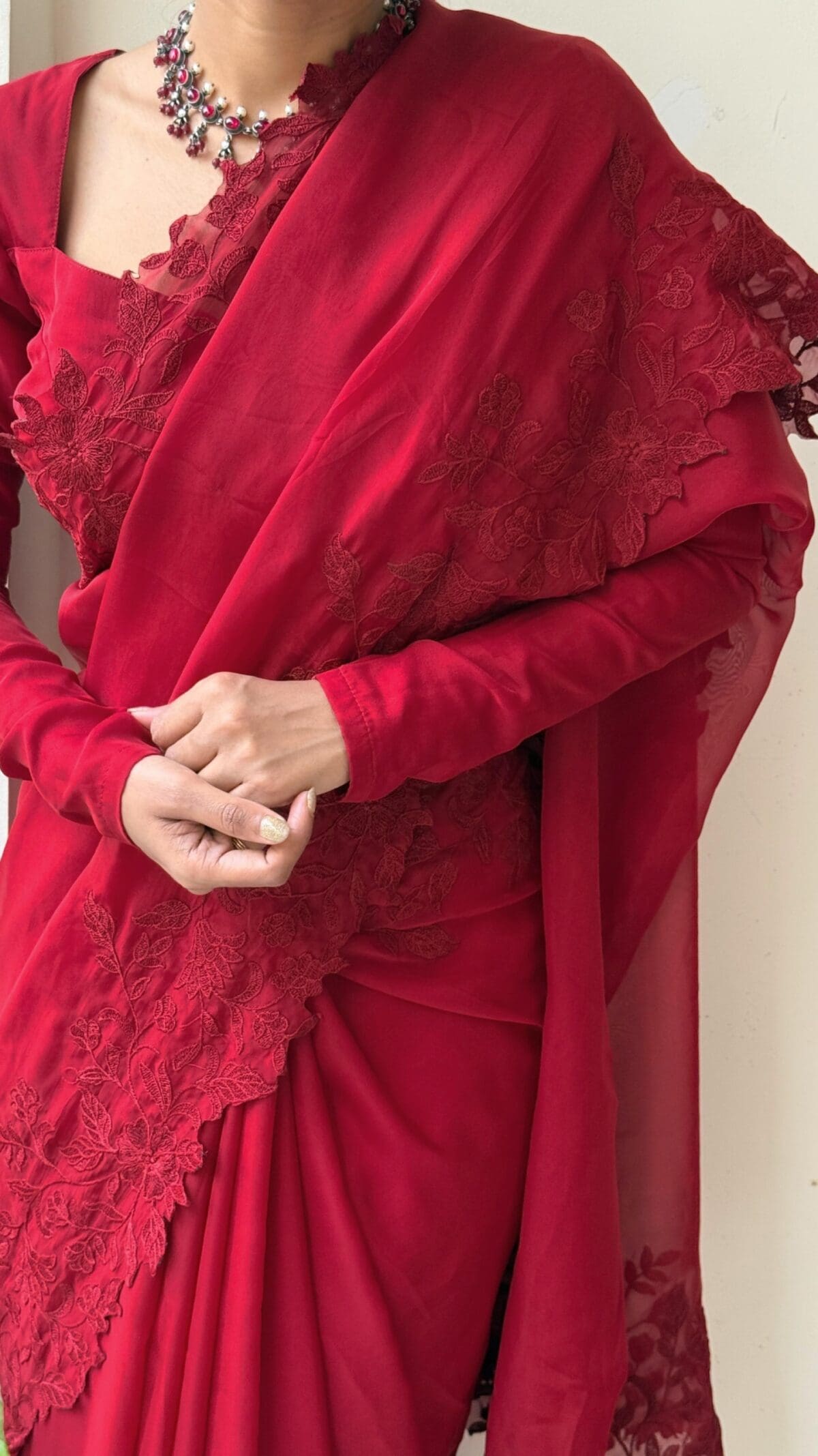 Maroon Saree - Image 7