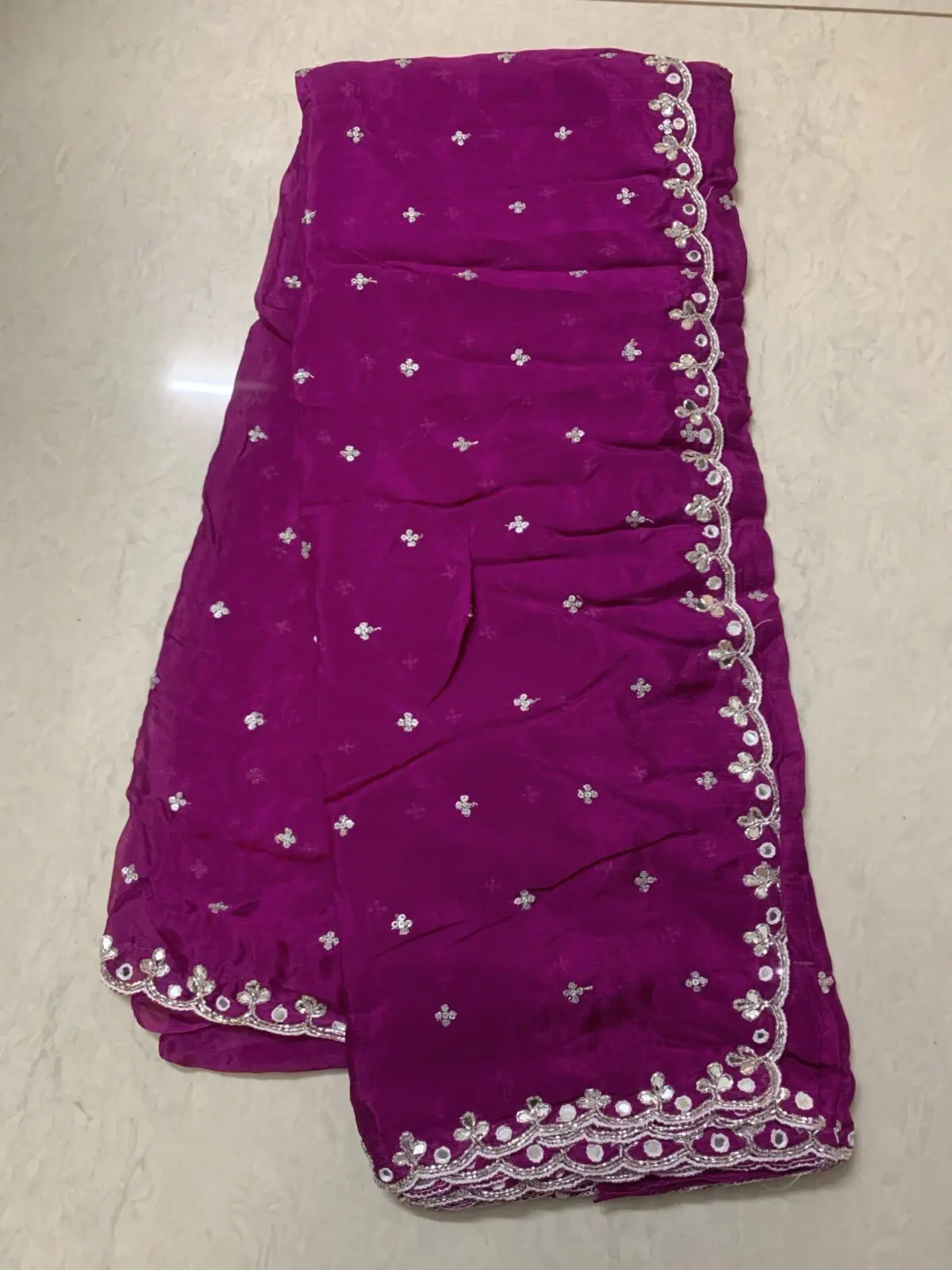 chinnon handwork sarees - Image 2