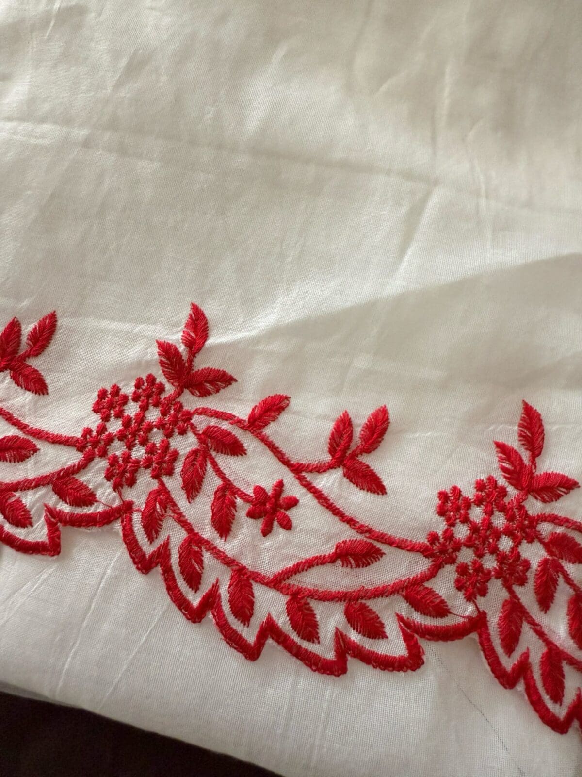 white and red chanderi cotton - Image 4